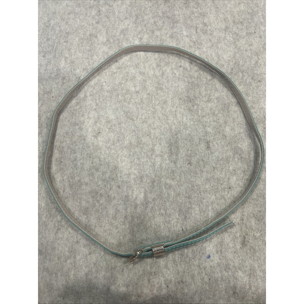 Women's Mint‎ Green Skinny Belt Gold Buckle Used